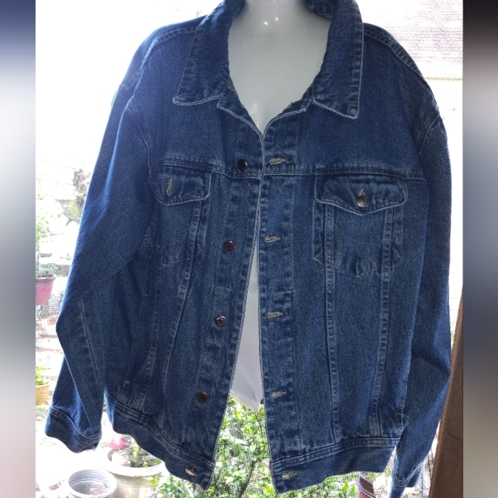 Vintage Marlboro Denim Jean Jacket Trucker‎ Boxy Men's Large Cotton